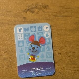 Animal Crossing Broccolo Amiibo Card